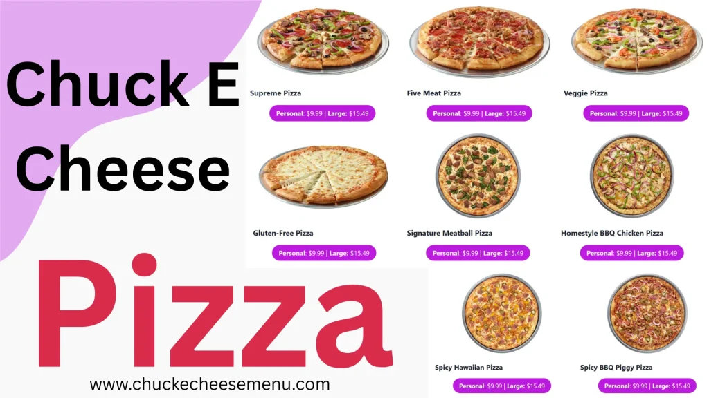 Chuck E Cheese Pizza Menu 2026